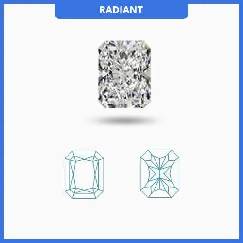 0.35CT J-K/VS2-SI1 Radiant Cut Diamond MDL#D9254-2