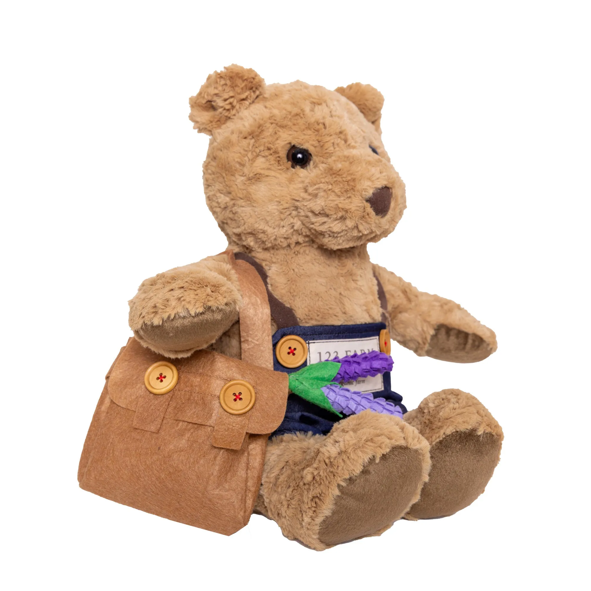 123 Farm Farmer Bear Plush