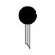 1/2" x 1/2" Mounted Points PT-60P Brown B-Round Shaped