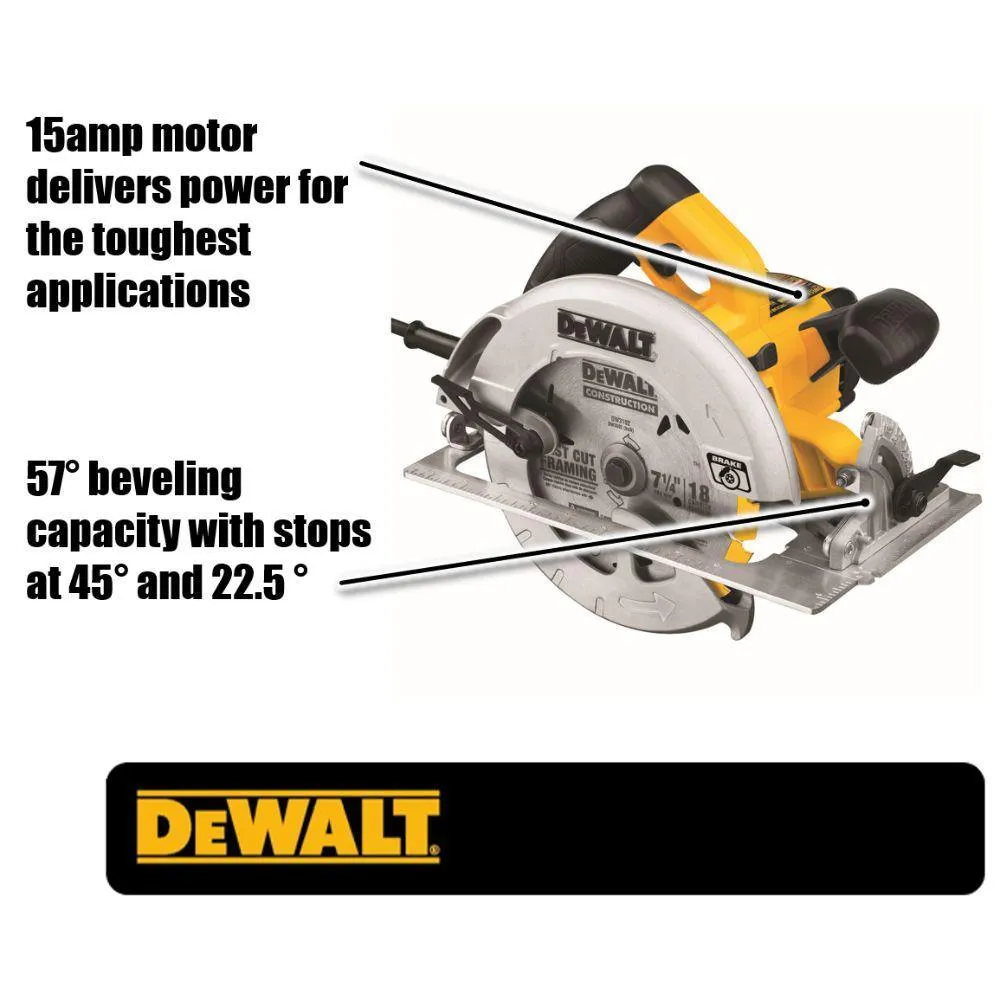 15 Amp 7-1/4 in. Lightweight Circular Saw with Electric Brake