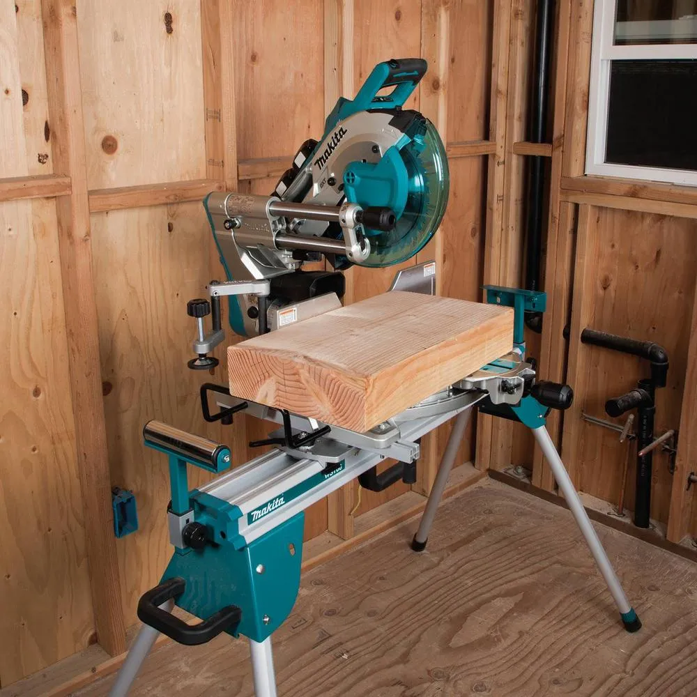 18-Volt Lithium-Ion Brushless Cordless 10 in. Dual-Bevel Sliding Compound Miter Saw and Compact Folding Miter Saw Stand