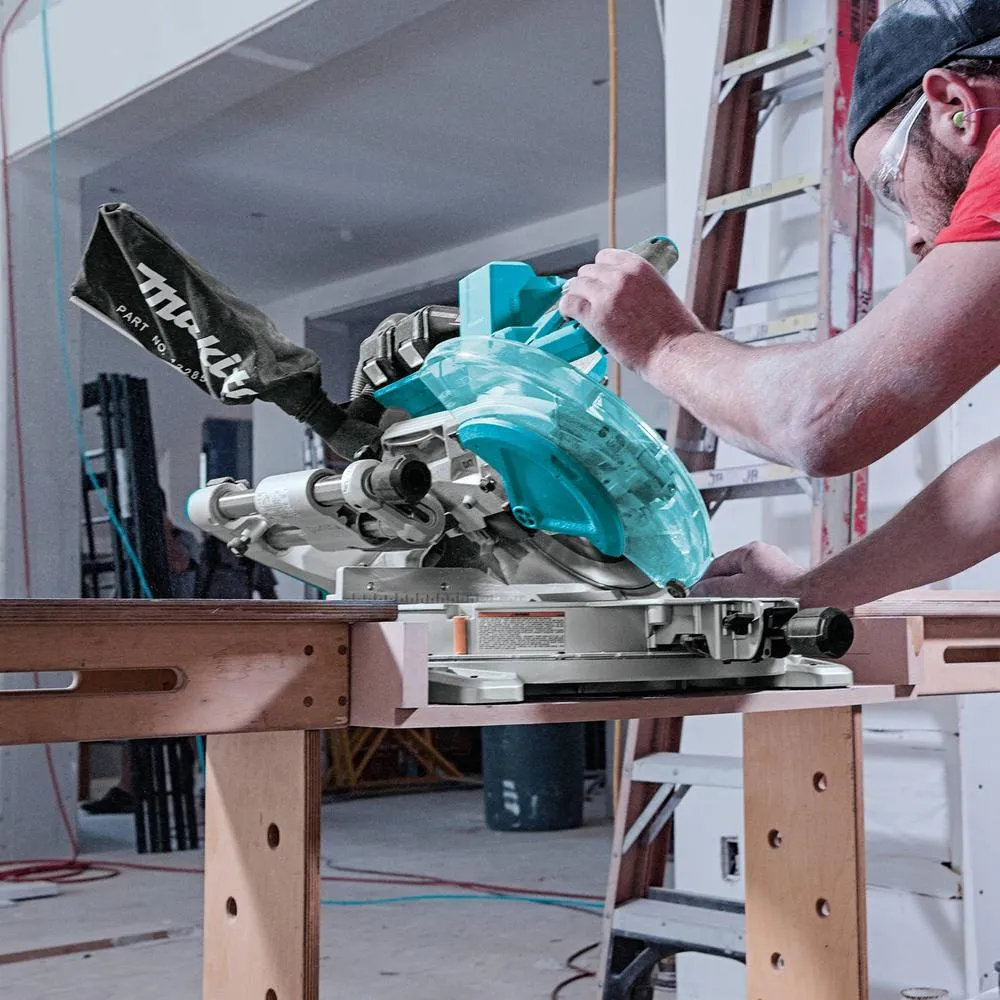 18-Volt Lithium-Ion Brushless Cordless 10 in. Dual-Bevel Sliding Compound Miter Saw and Compact Folding Miter Saw Stand