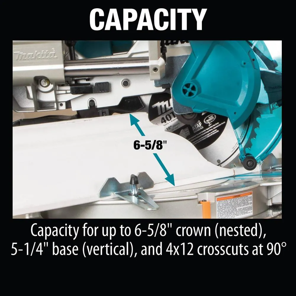 18-Volt Lithium-Ion Brushless Cordless 10 in. Dual-Bevel Sliding Compound Miter Saw and Compact Folding Miter Saw Stand