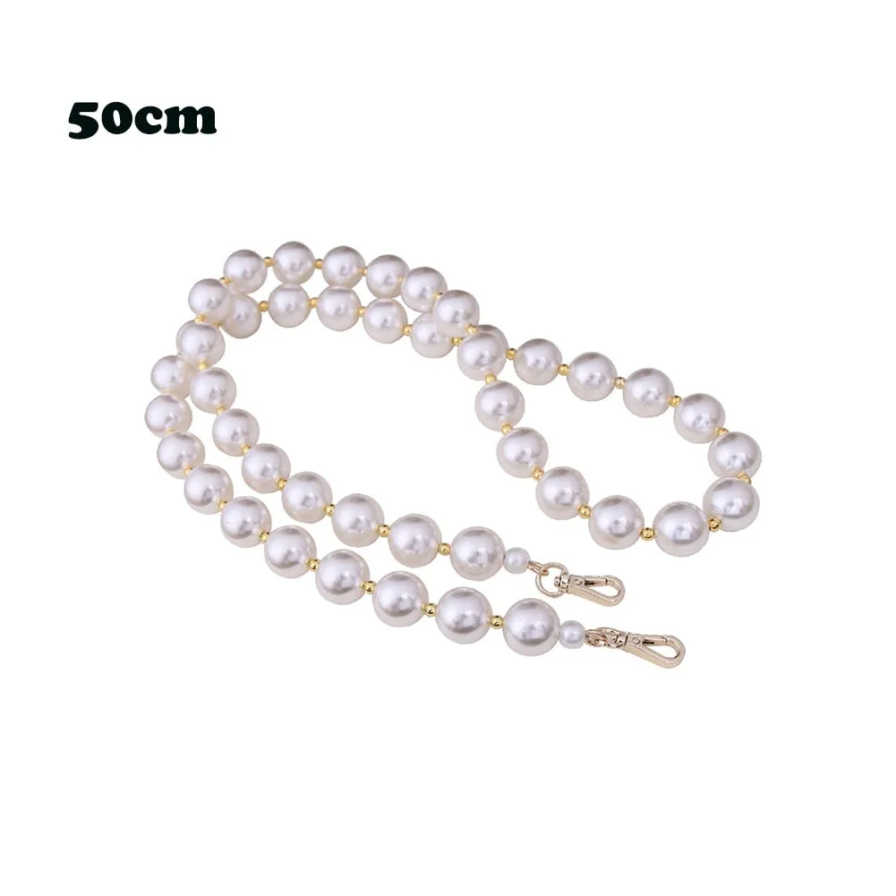 1Pc 30cm/50cm/70cm/90cm Handbag Replacement Big Pearls Chain Shoulder Bag Strap DIY Purse Chains Handles New Bag Accessories