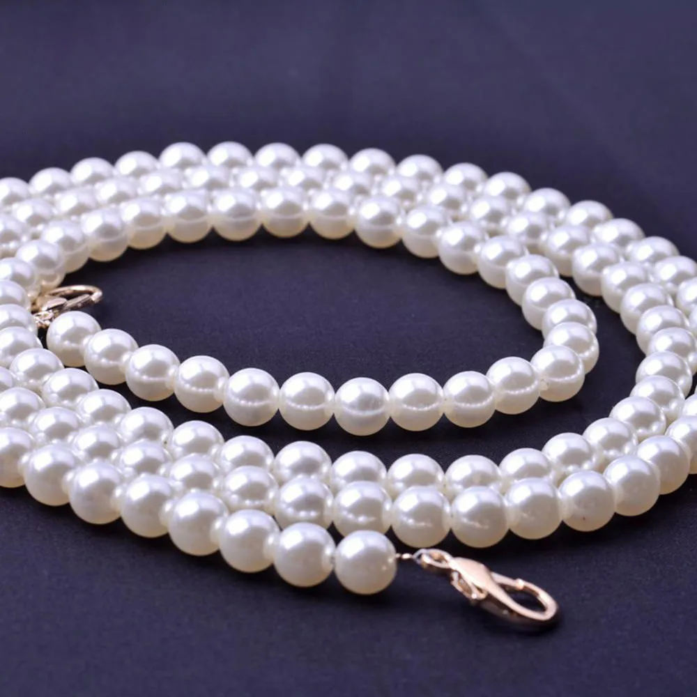 1Pc 30cm/50cm/70cm/90cm Handbag Replacement Big Pearls Chain Shoulder Bag Strap DIY Purse Chains Handles New Bag Accessories