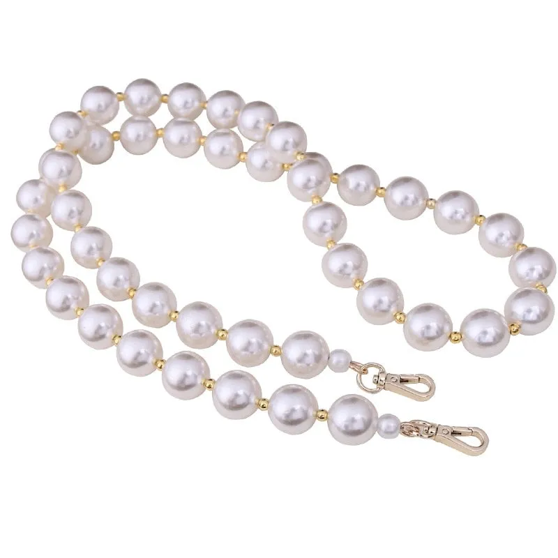1Pc 30cm/50cm/70cm/90cm Handbag Replacement Big Pearls Chain Shoulder Bag Strap DIY Purse Chains Handles New Bag Accessories