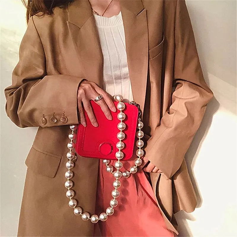 1Pc 30cm/50cm/70cm/90cm Handbag Replacement Big Pearls Chain Shoulder Bag Strap DIY Purse Chains Handles New Bag Accessories