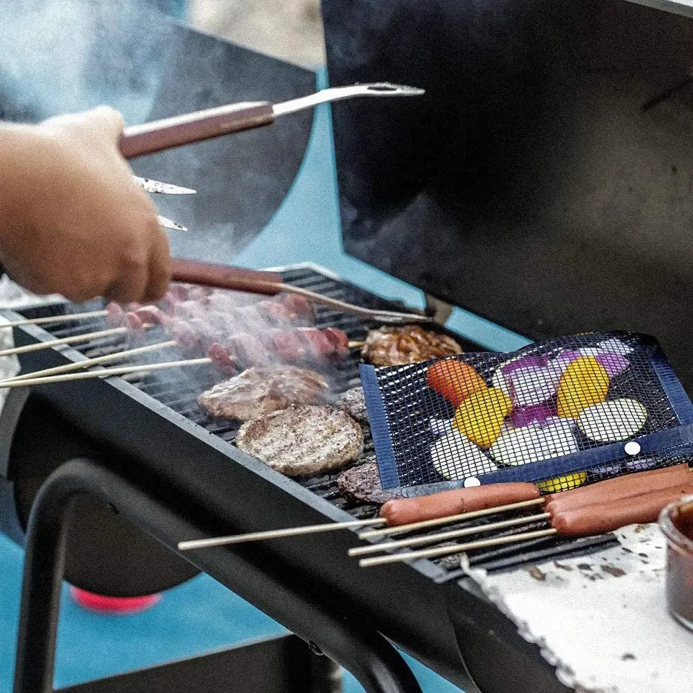 2 Pcs BBQ Grill Mesh Bag