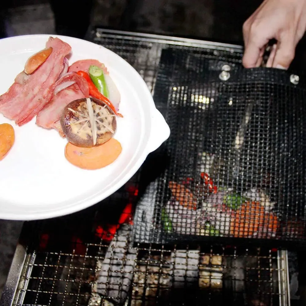 2 Pcs BBQ Grill Mesh Bag