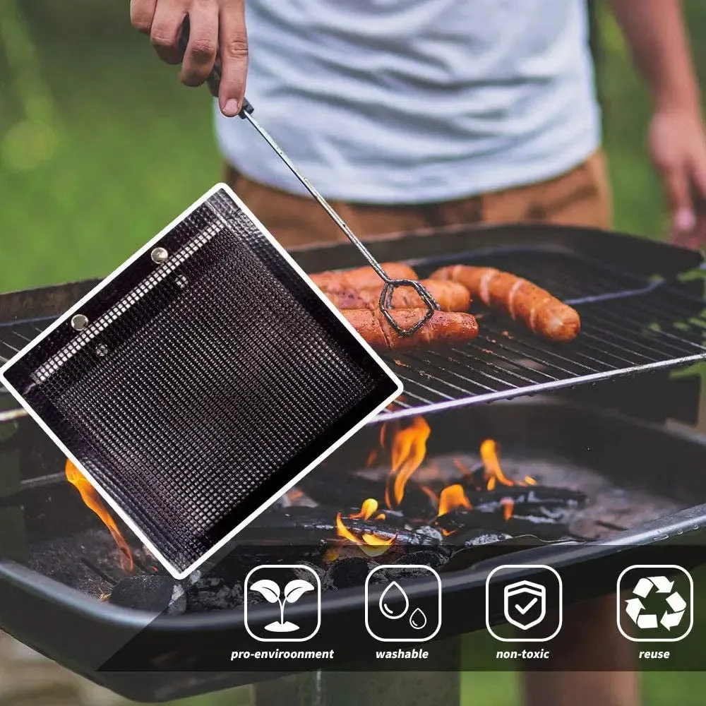 2 Pcs BBQ Grill Mesh Bag