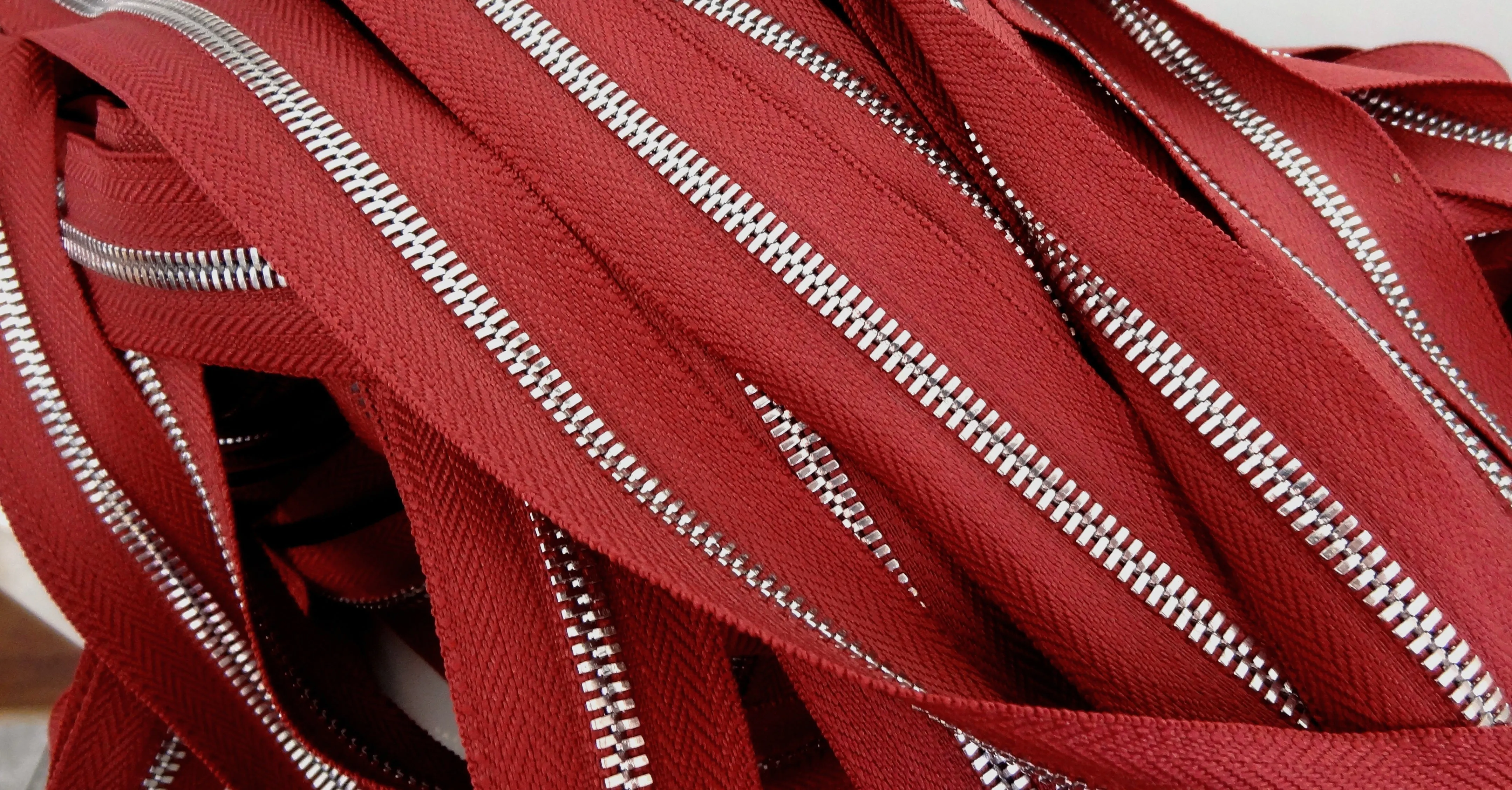 #5 Metal Two-Way Zipper Tape - High End with Polished Nickel Teeth