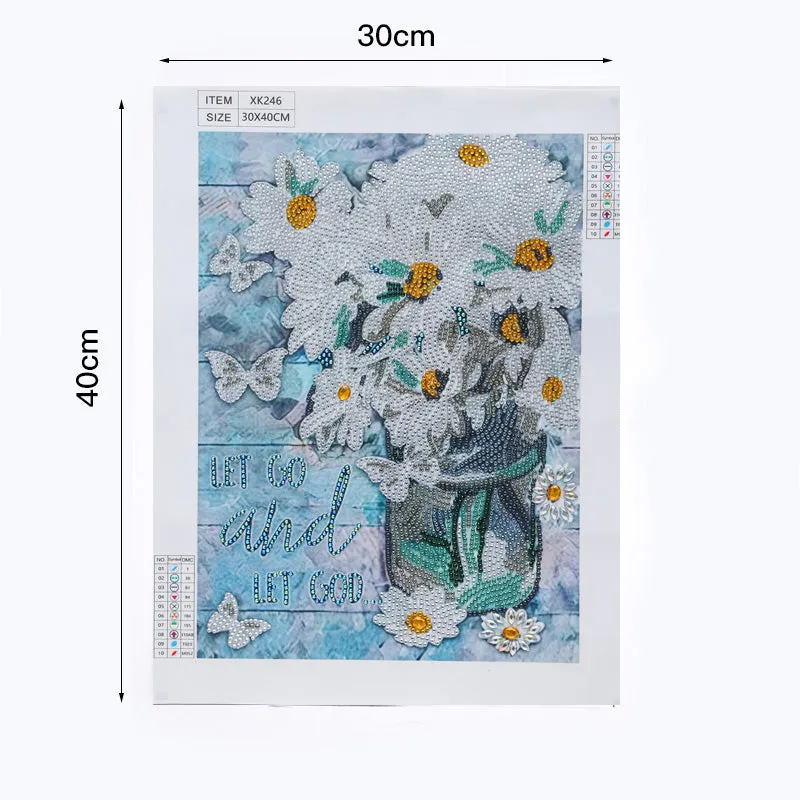 5D DIY Special Shaped  -Flower 30*40CM