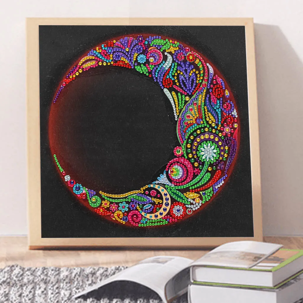 5D DIY Special Shaped  -Moon 30*30CM