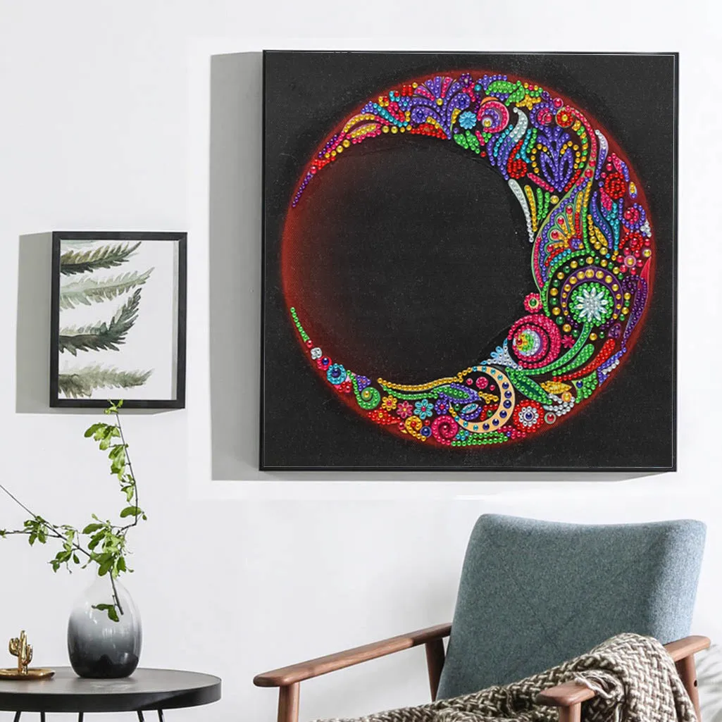 5D DIY Special Shaped  -Moon 30*30CM