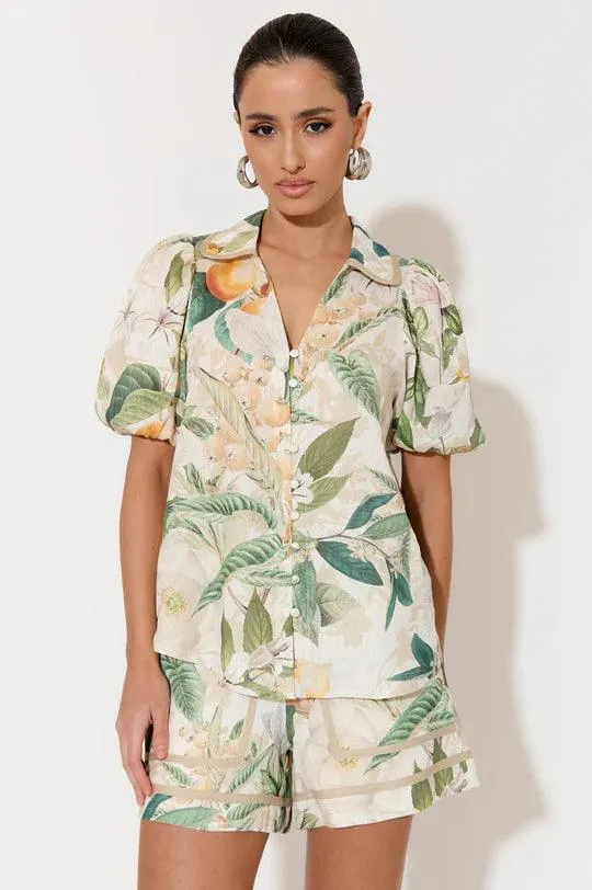 AJD1627 KATE ADELAIDE PRINT SHORT SLEEVE SHIRT