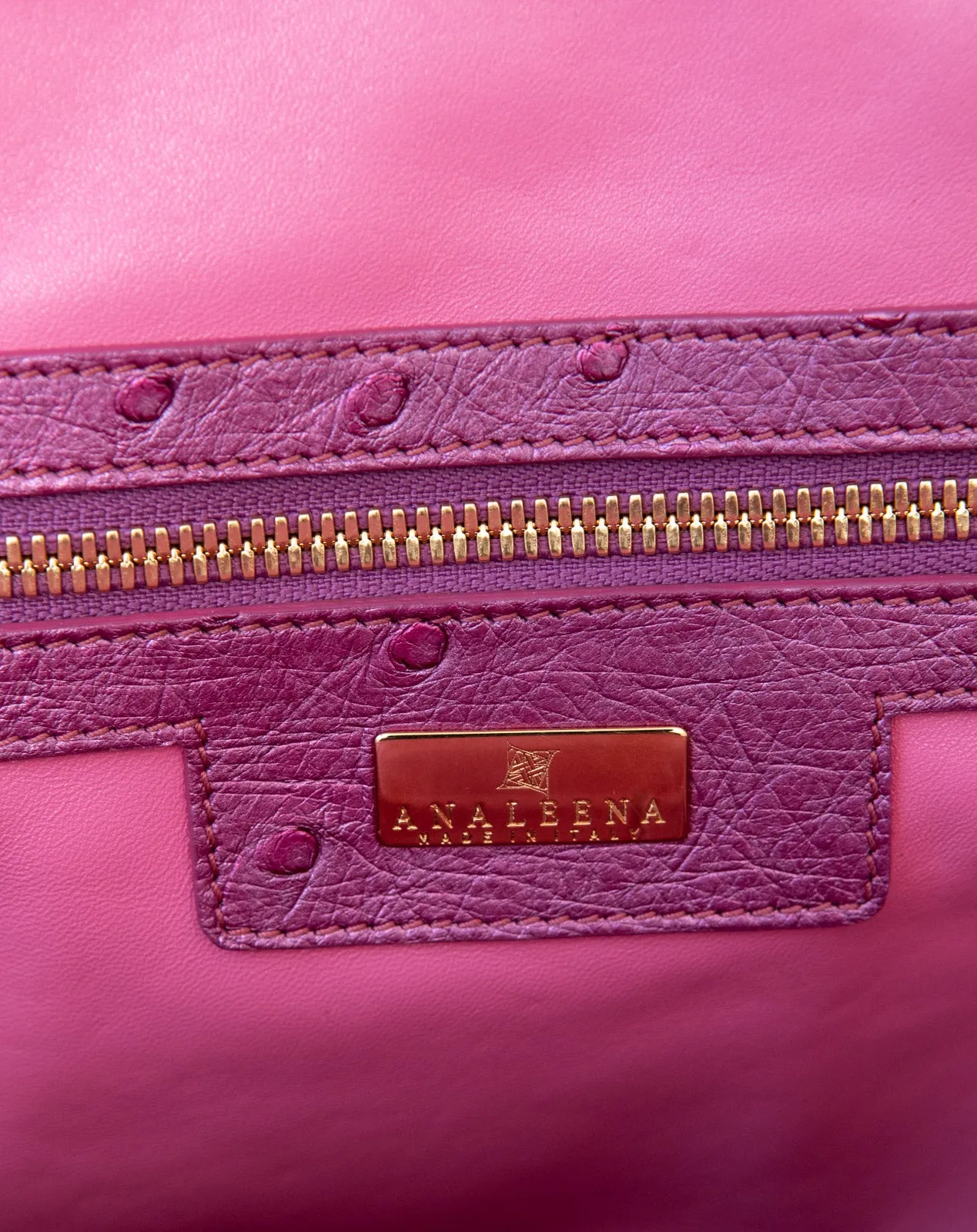 Analeena Lilac Ostrich Tote Bag