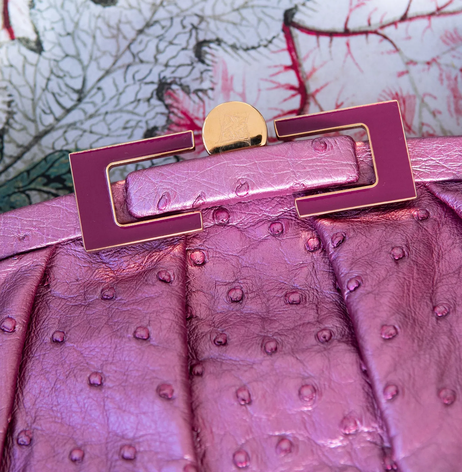 Analeena Lilac Ostrich Tote Bag