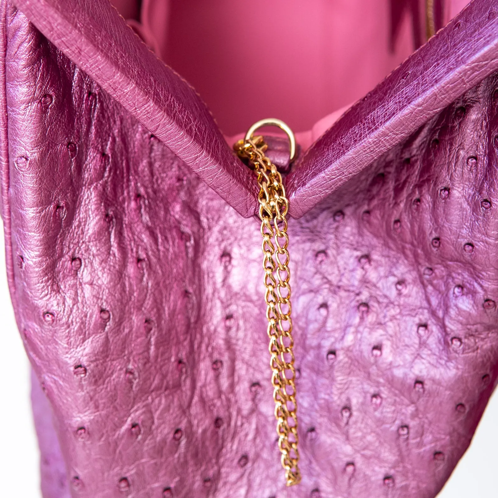 Analeena Lilac Ostrich Tote Bag