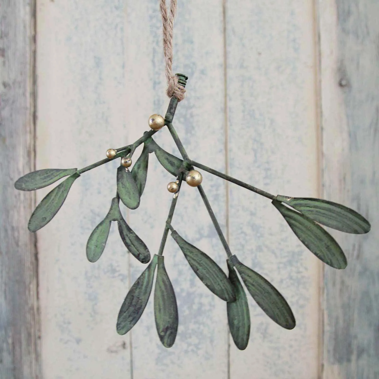 Antique Green Mistletoe Decoration