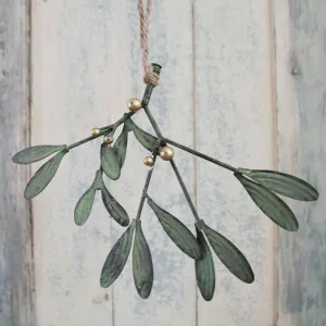 Antique Green Mistletoe Decoration
