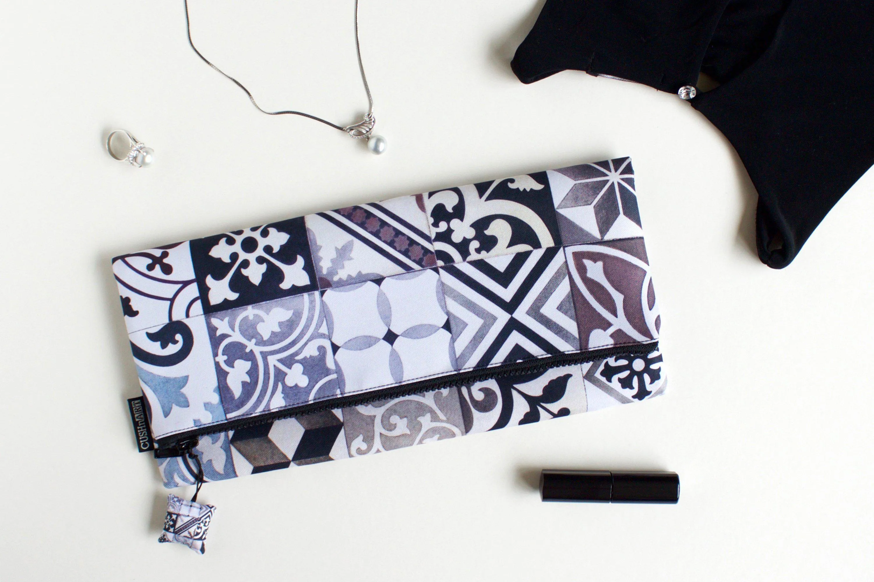 Art Deco Black Evening Clutch Bag