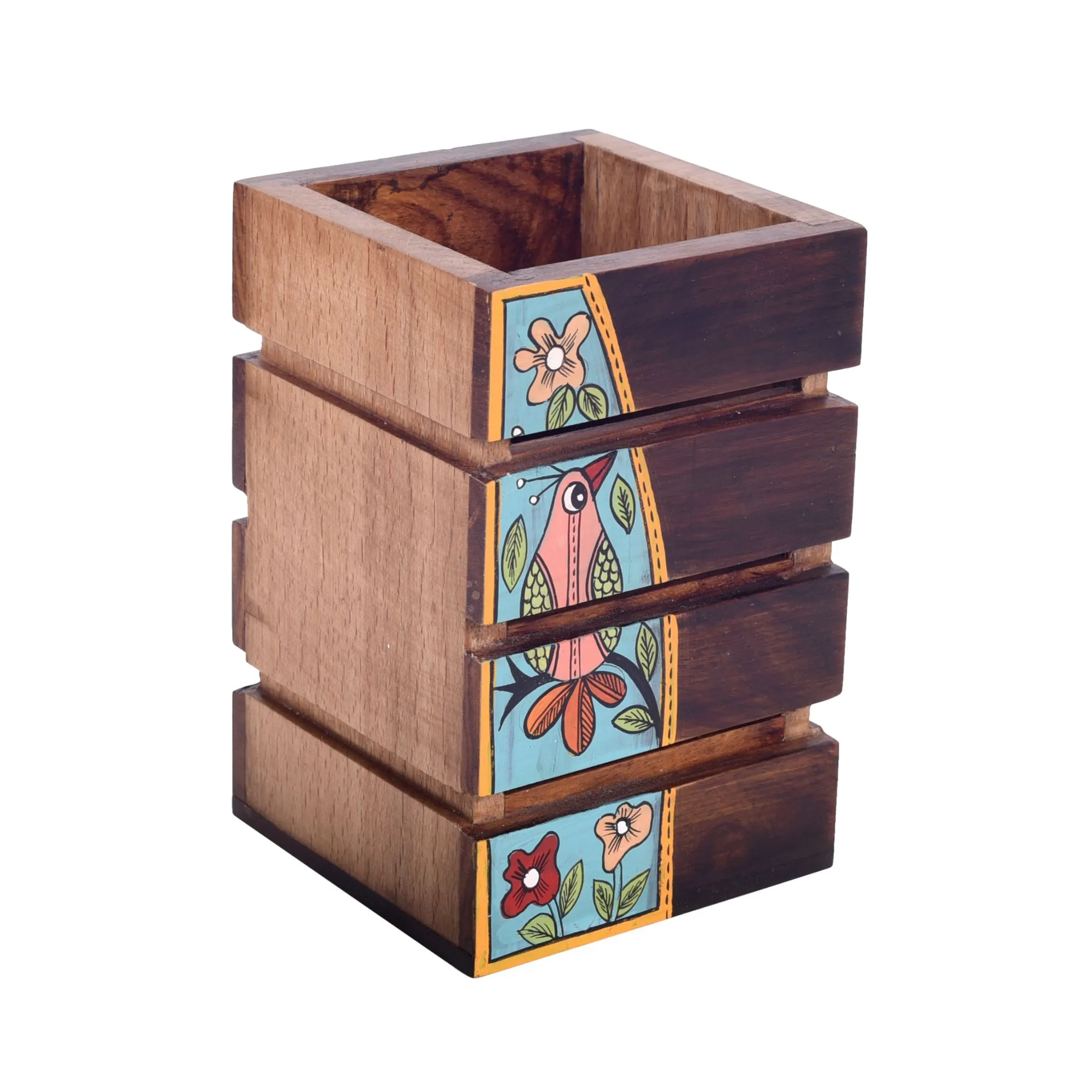 Artistic Flair Wooden Spoons Holder (3.5x3.5x5)