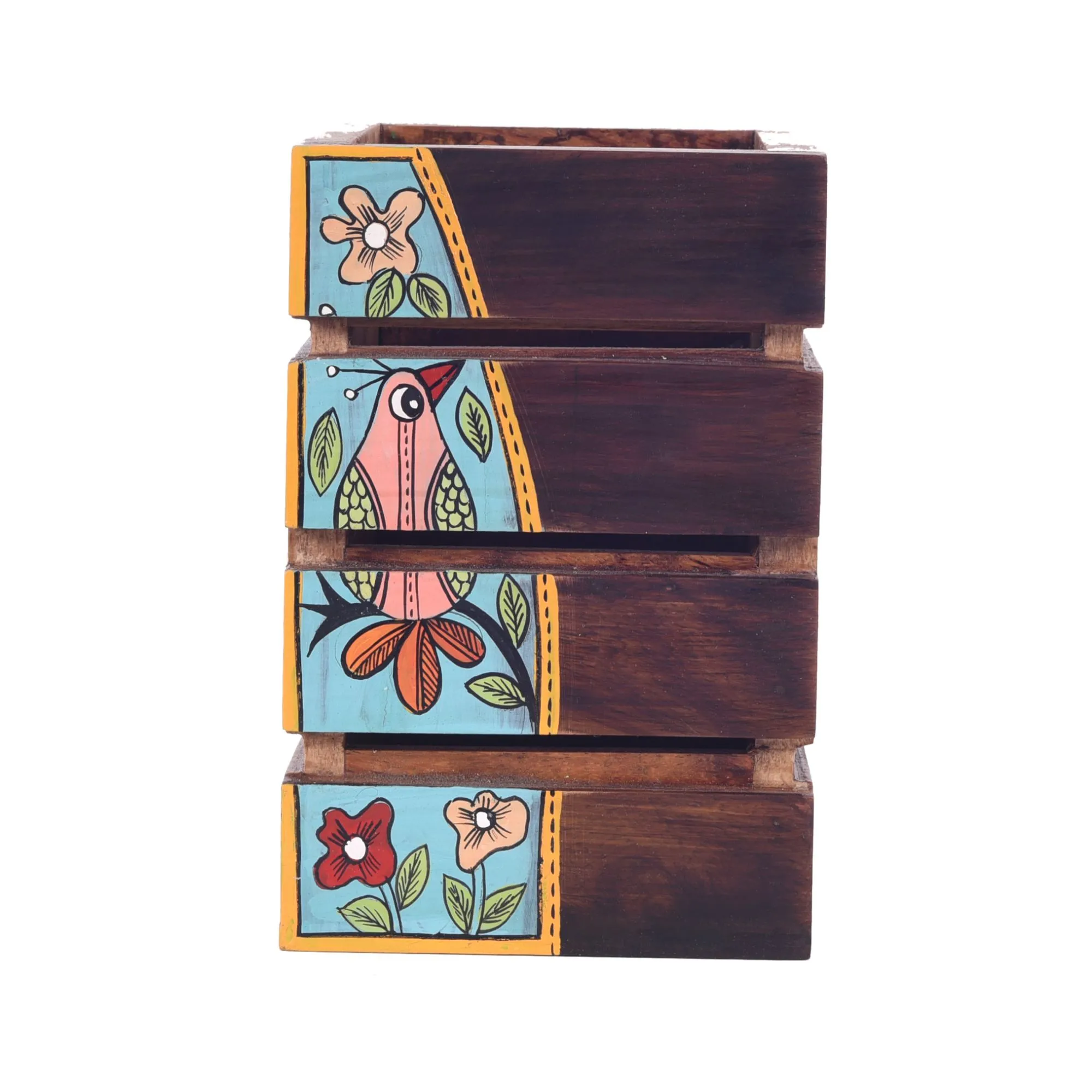 Artistic Flair Wooden Spoons Holder (3.5x3.5x5)