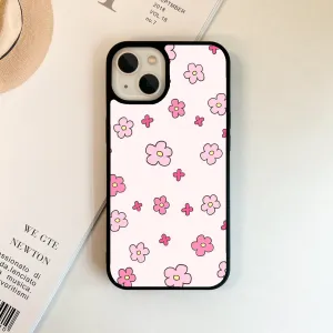 Artistic Minimalist Flower pattern Glass Case