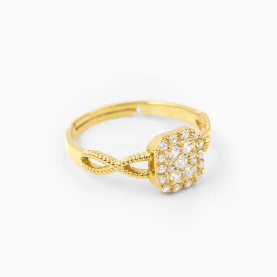Artistic Sparkling 925 Silver Ring