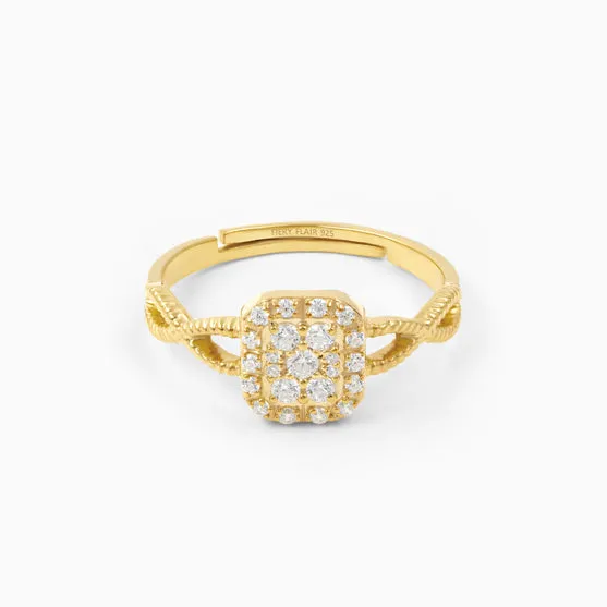 Artistic Sparkling 925 Silver Ring