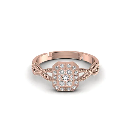 Artistic Sparkling 925 Silver Ring