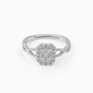 Artistic Sparkling 925 Silver Ring