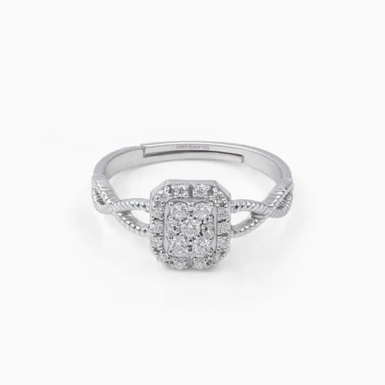 Artistic Sparkling 925 Silver Ring