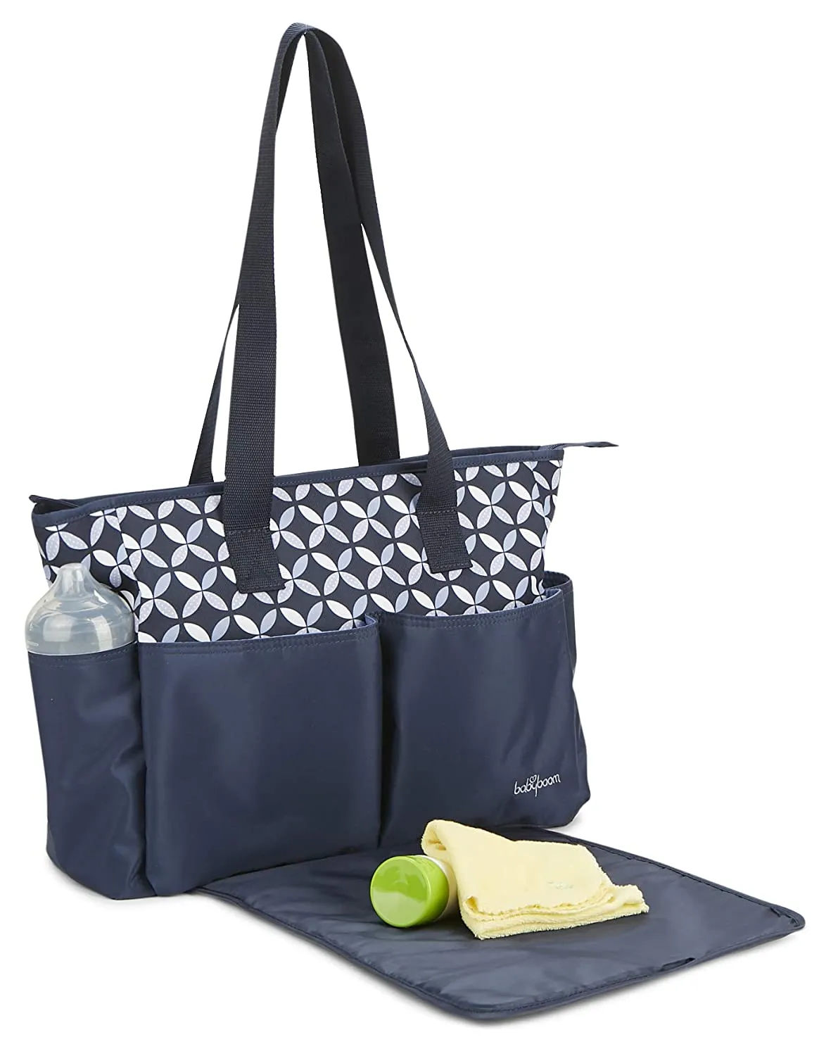 Baby Boom Ivy 4Piece Tote Diaper Bag Set, Navy, One Size