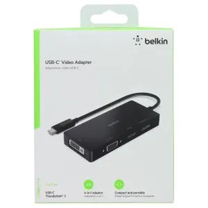 Belkin 4-in-1 USB-C Thunderbolt 3 Video Adapter - Black (AVC003btBK)