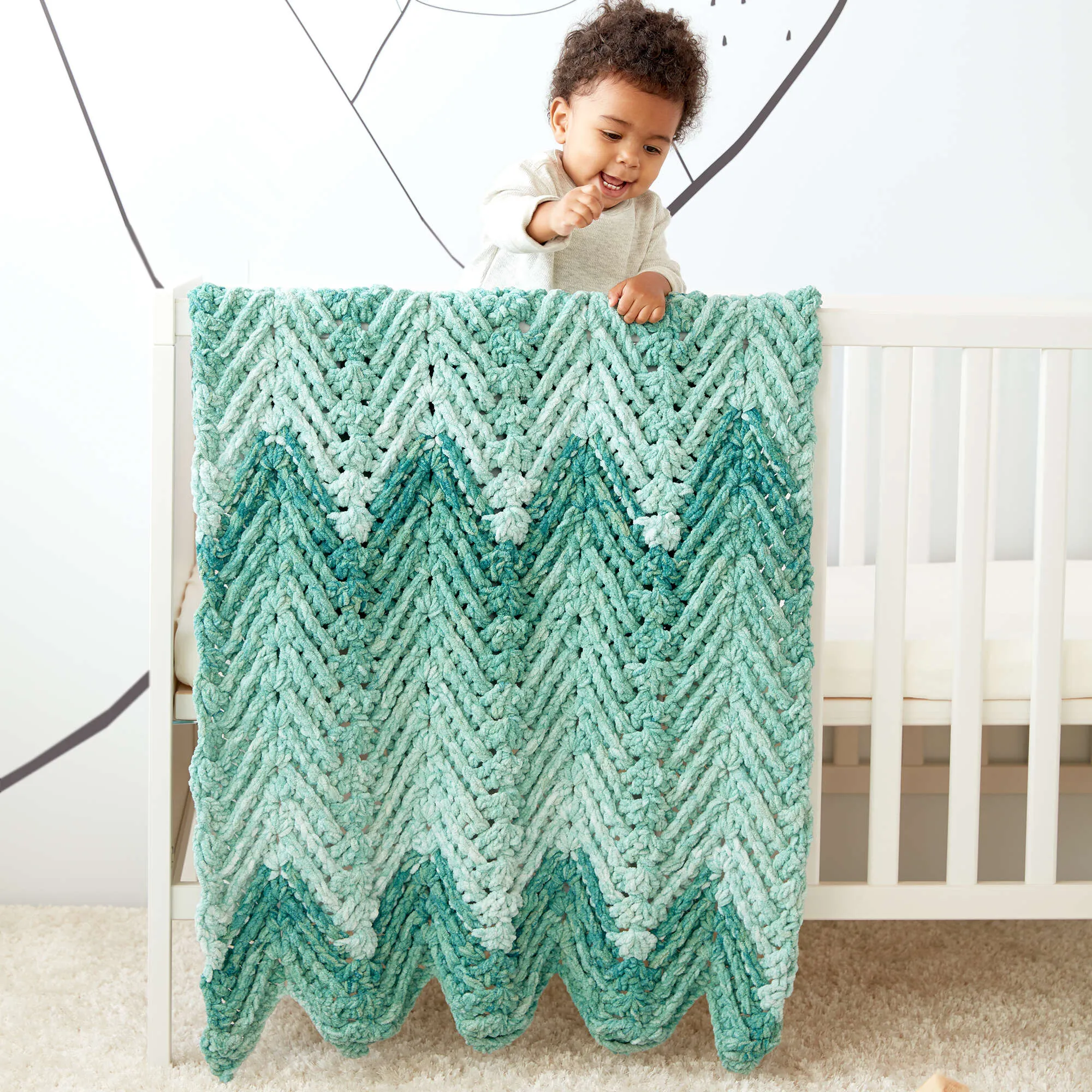 Bernat Ridged Crochet Baby Blanket