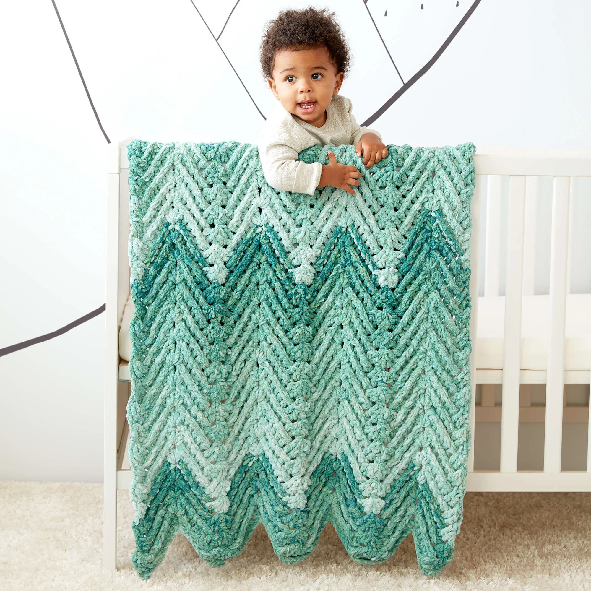 Bernat Ridged Crochet Baby Blanket