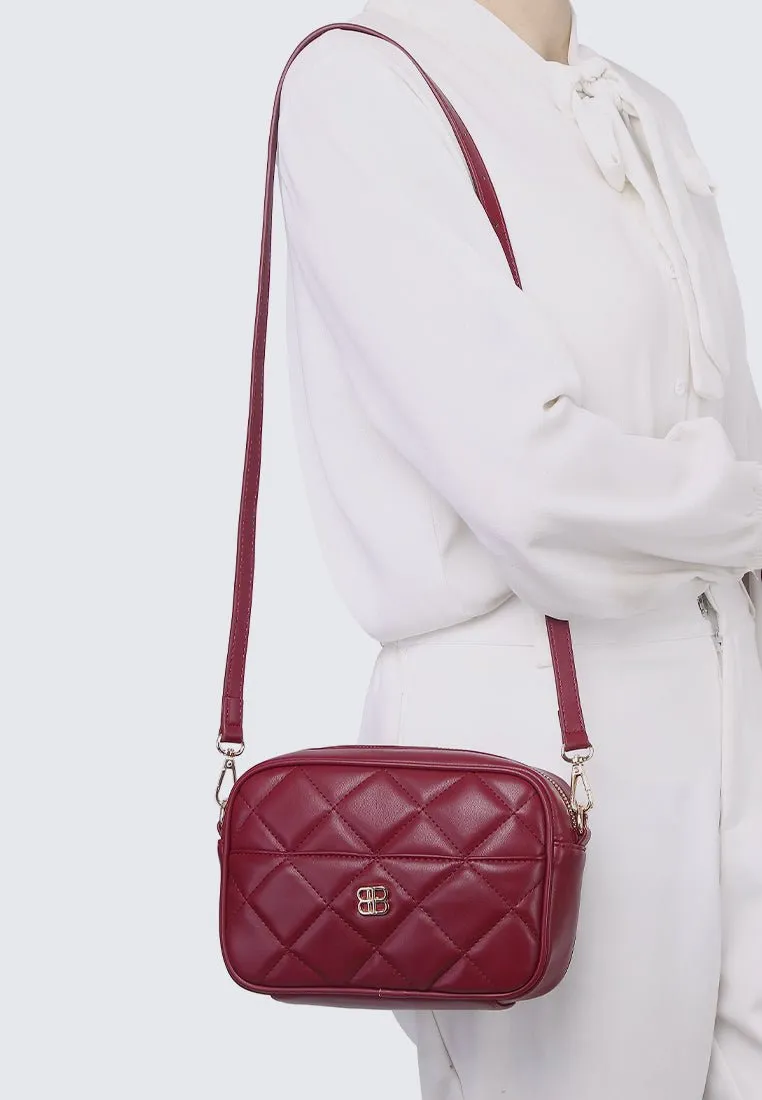 Bianca Shoulder Bag In Burgundy