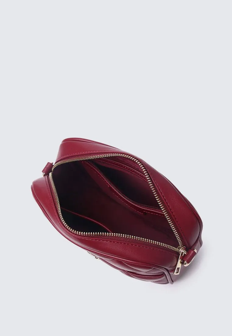 Bianca Shoulder Bag In Burgundy
