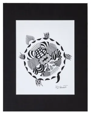 Black and White Canvas - Turtle; Artistic Inspirations by Debra