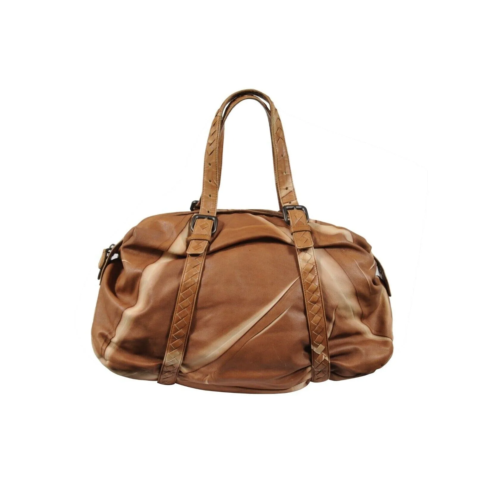 Bottega Veneta Womens Hobo Shoulder Intrecciato Light Brown Tan Leather Bag