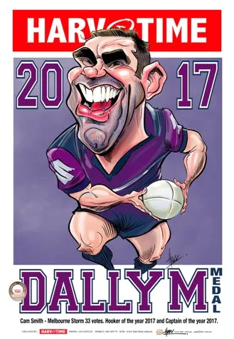 Cameron Smith, 2017 Dally M, Harv Time Poster