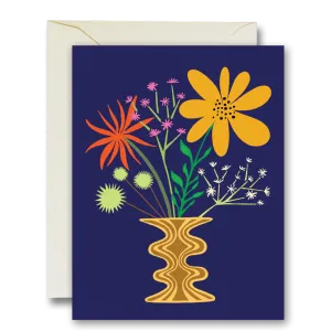 Card - Friendly Flowers Navy