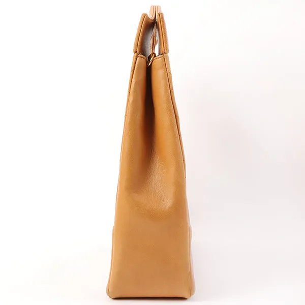 Chanel Around 1990 Made Turn-Lock 2Way Chain Bag Camel