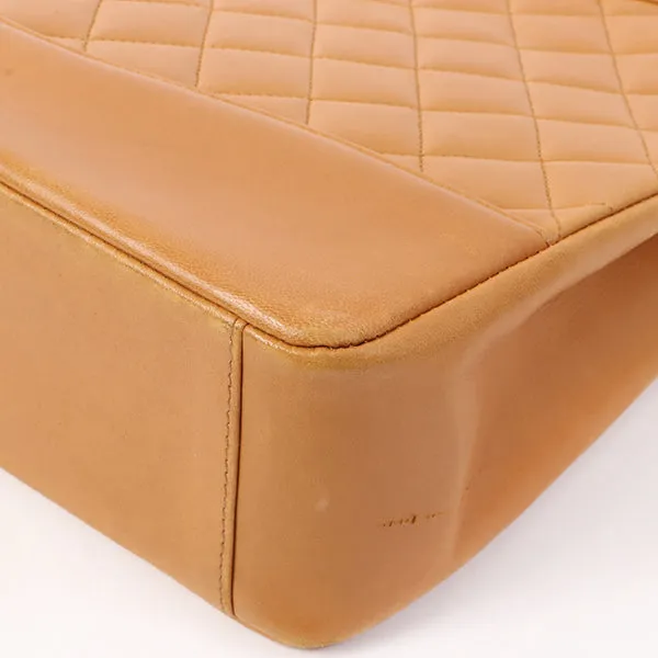Chanel Around 1990 Made Turn-Lock 2Way Chain Bag Camel