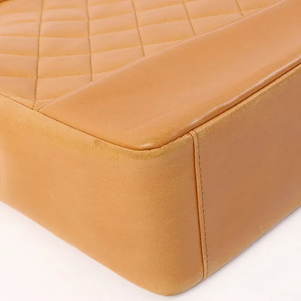 Chanel Around 1990 Made Turn-Lock 2Way Chain Bag Camel