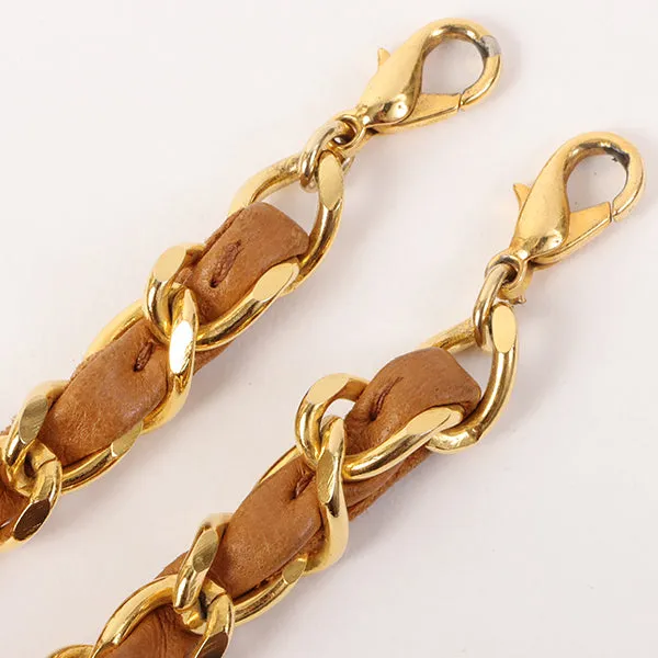 Chanel Around 1990 Made Turn-Lock 2Way Chain Bag Camel