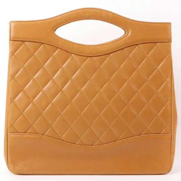 Chanel Around 1990 Made Turn-Lock 2Way Chain Bag Camel