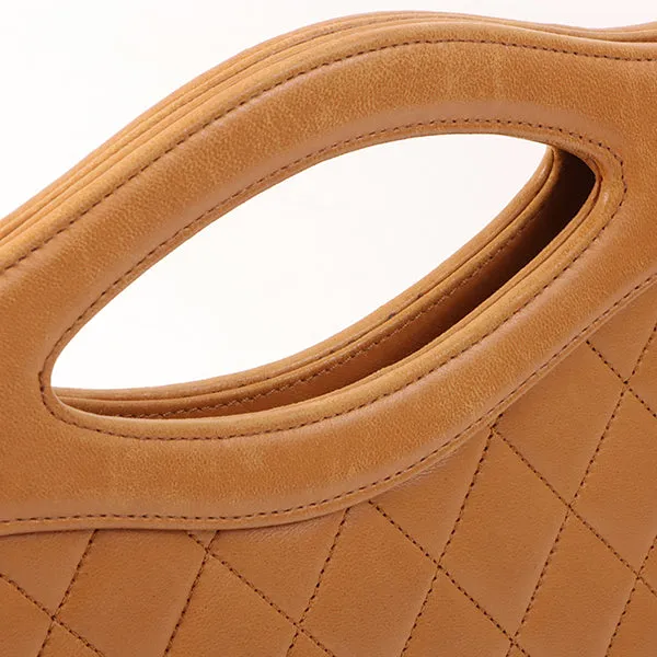 Chanel Around 1990 Made Turn-Lock 2Way Chain Bag Camel