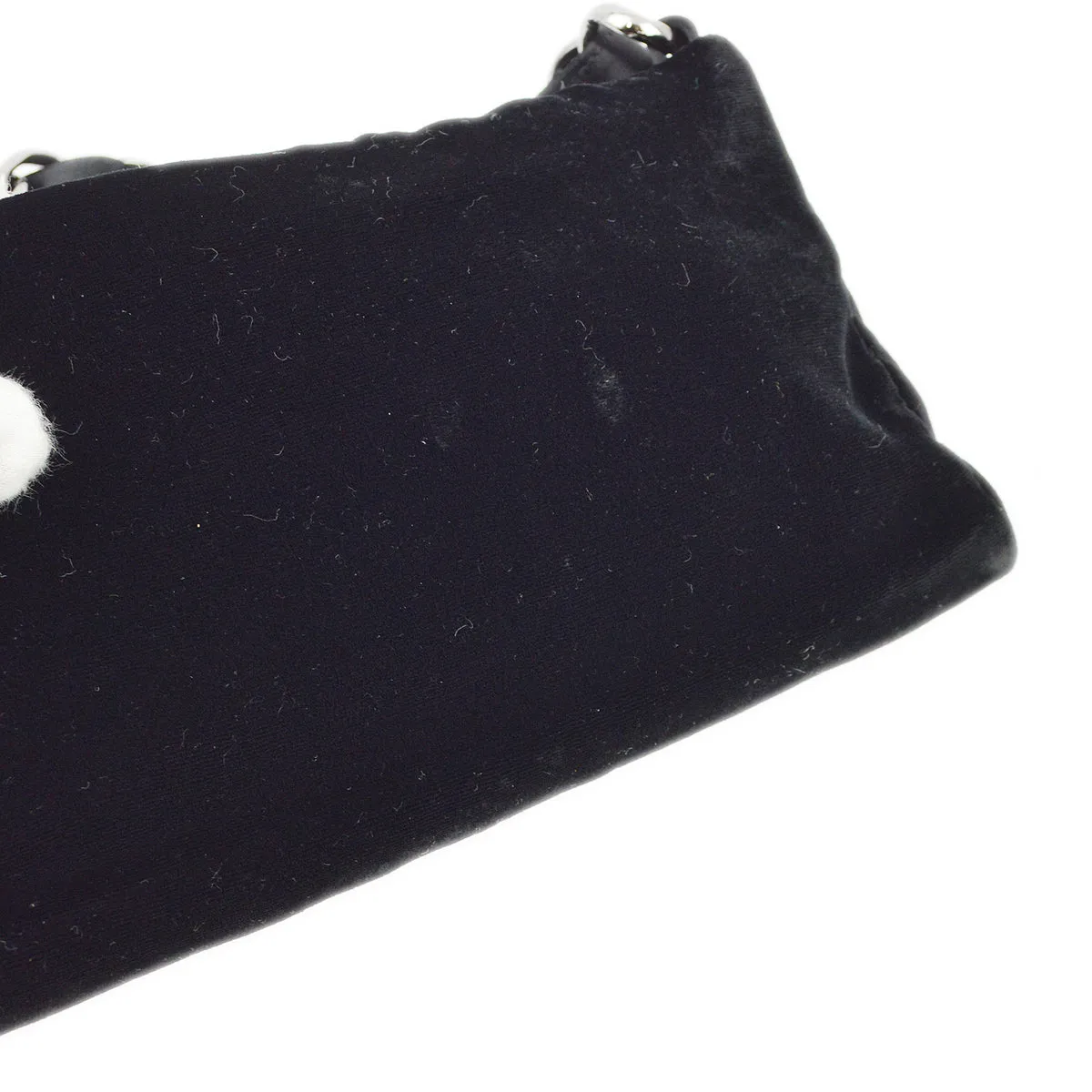Chanel Black Satin Chain Handbag